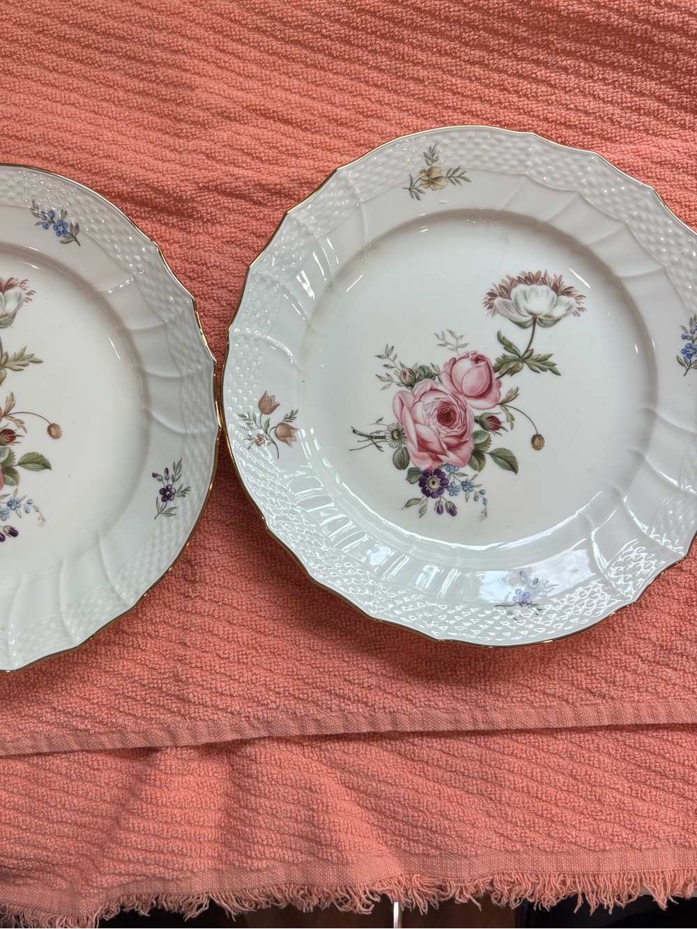 Royal Copenhagen Porcelain Luncheon Plates. Set of 2